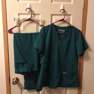 Hunter Green Greys Anatomy Scrub set